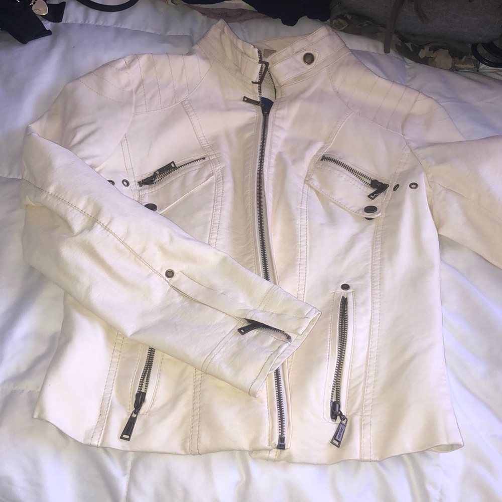 White leather jacket